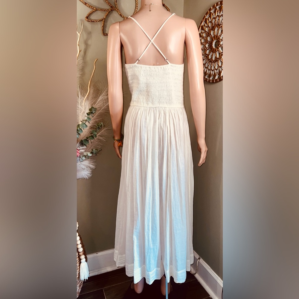 Free People Heating Up Maxi Slip Dress NWOT Small Ivory Cream - Picture 5 of 16